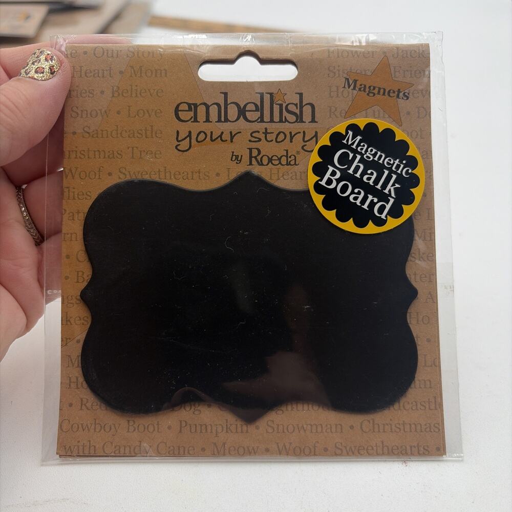 Embellish Your Story by Roeda #4002860062 Ornate Magnetic Chalkboard Tag Magnet